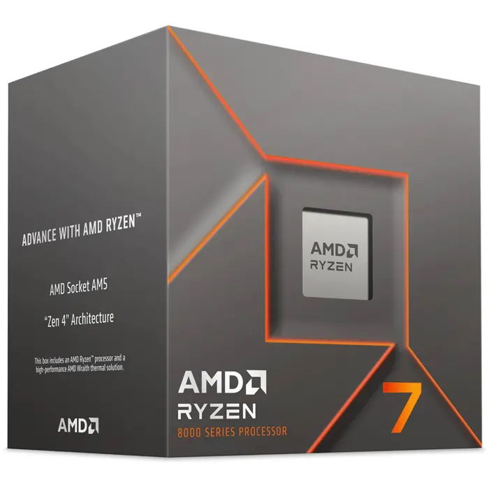 Procesor AMD Ryzen 7 8700F, 8C/16T, S.AM5