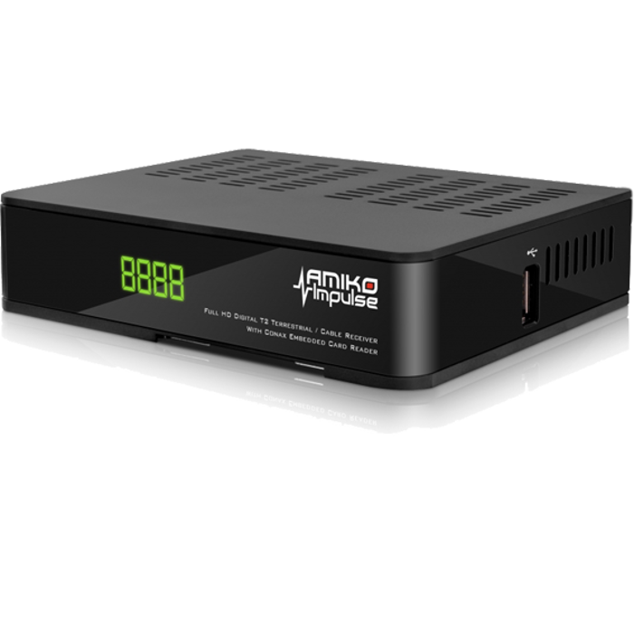 Amiko Prijemnik zemaljski, DVB-T2/C, FullHD, USB PVR, AV stream - Impulse T2/C