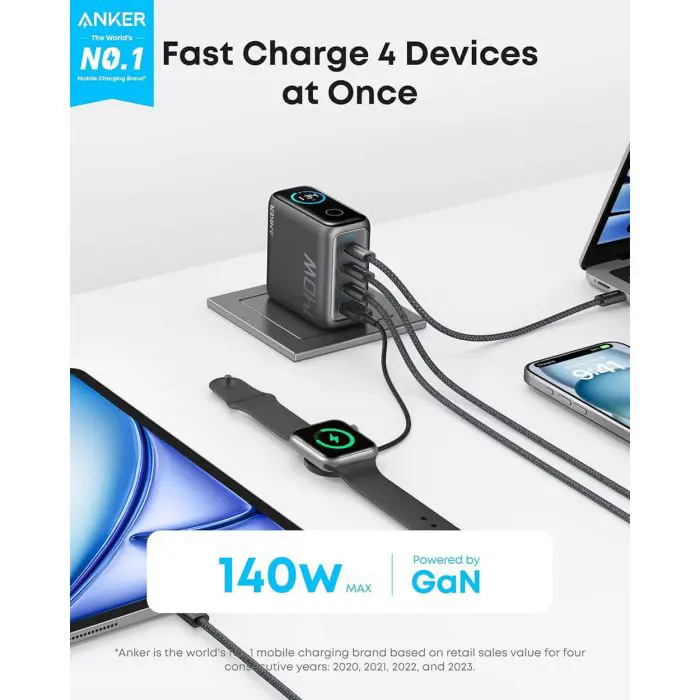 Anker 140W Far for Laptop, Dark Gray