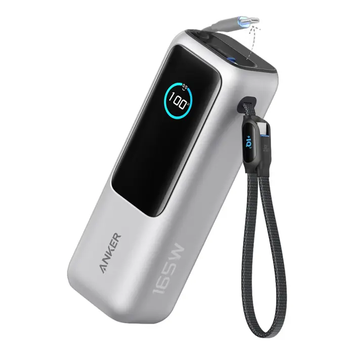 Anker 165W 25000?mAh Laptop Powerbank, Ladeger?t mit 70cm ausziehbarem Kabel & T