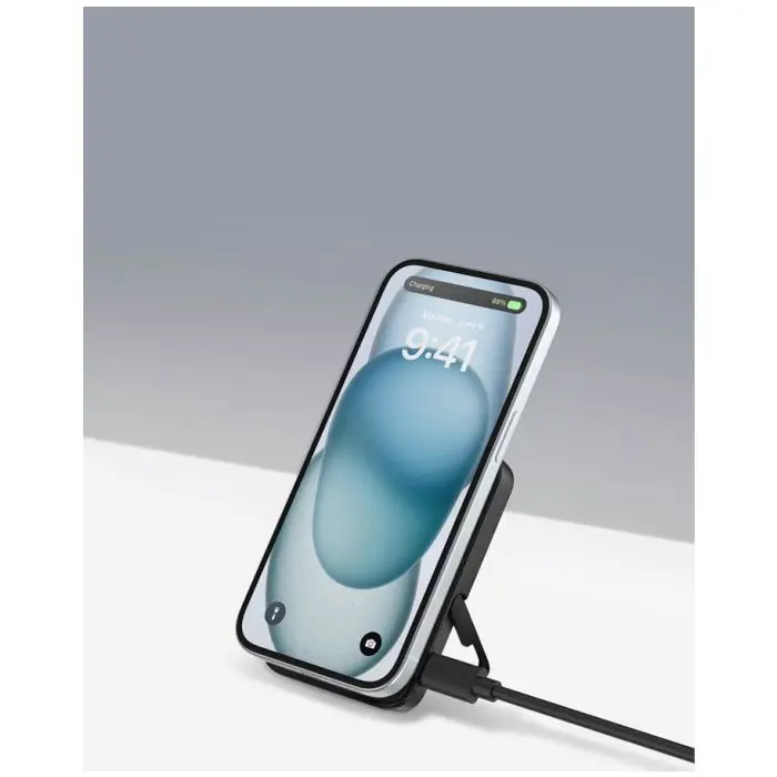 Anker 322 MagGo 5000mAh magnetni bežični powerbank s stojalom, črn