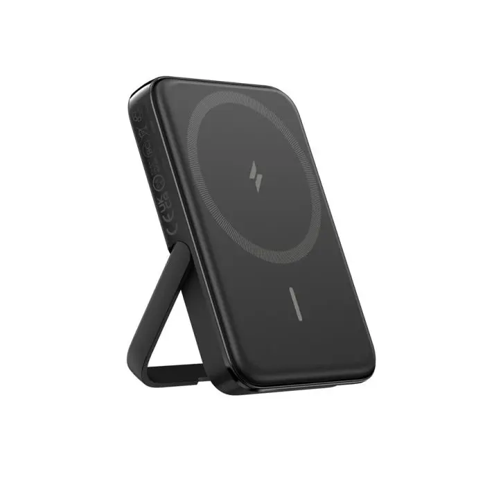 Anker 322 MagGo 5000mAh magnetni bežični powerbank s stojalom, črn