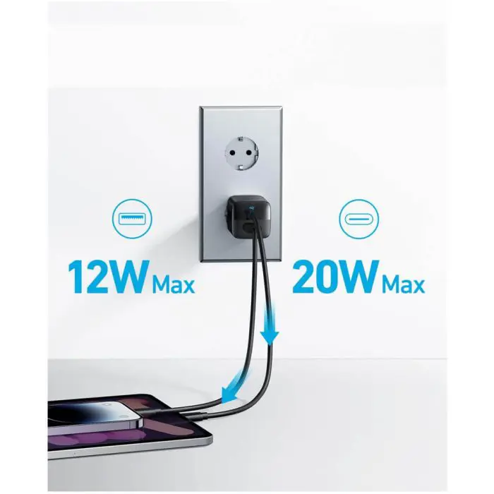 Anker charger 323 1xA 1xC 33W, white