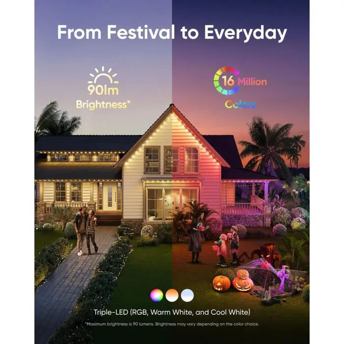 Anker Eufy E22 outdoor RGB lights, 30m