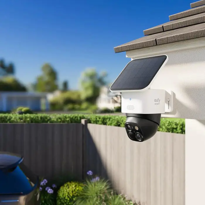 Anker Eufy Security SoloCam S340 outdoor wireless camera with solar panel.