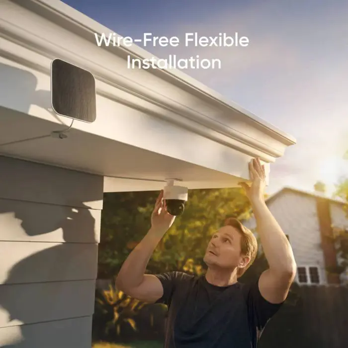 Anker Eufy Security SoloCam S340 outdoor wireless camera with solar panel.