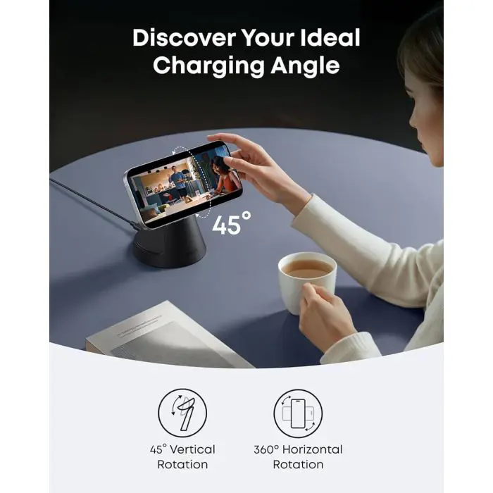 Anker Maggo wireless charging stand 3V1, black