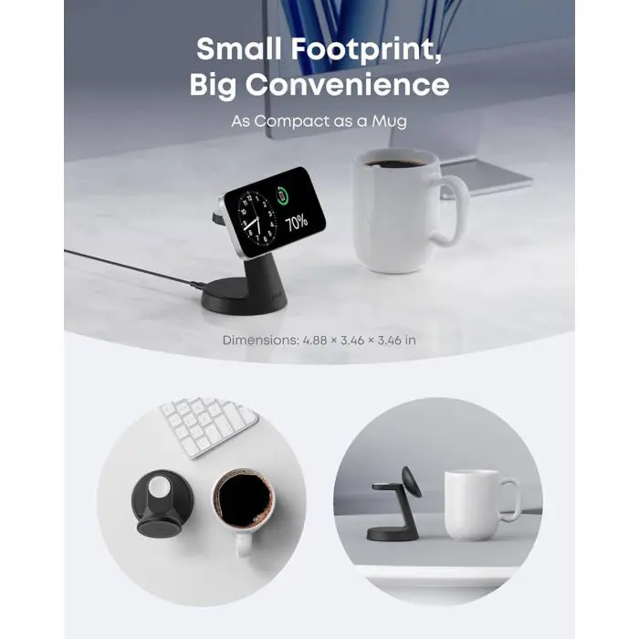 Anker Maggo wireless charging stand 3V1, black