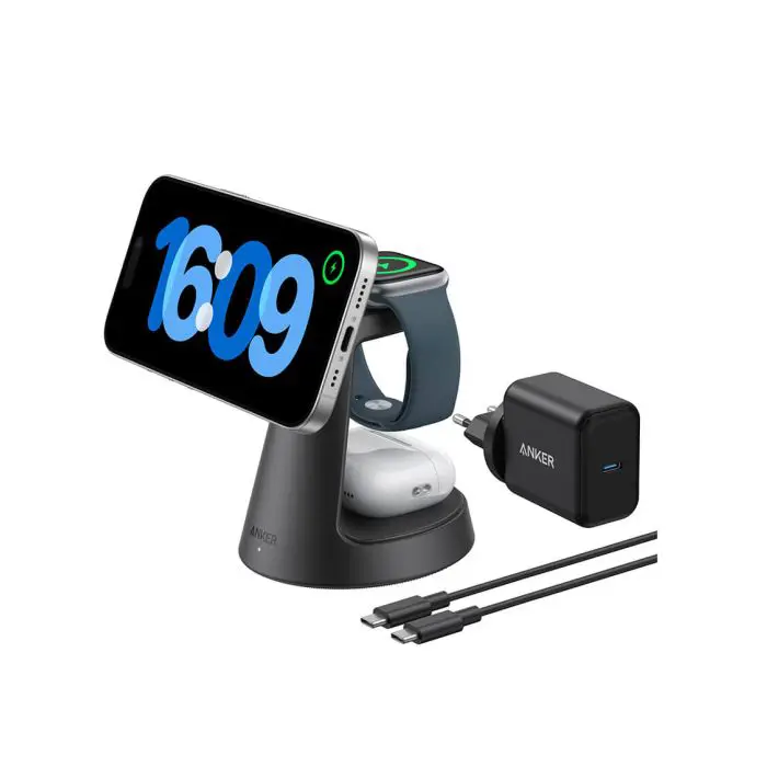 Anker Maggo wireless charging stand 3V1, black