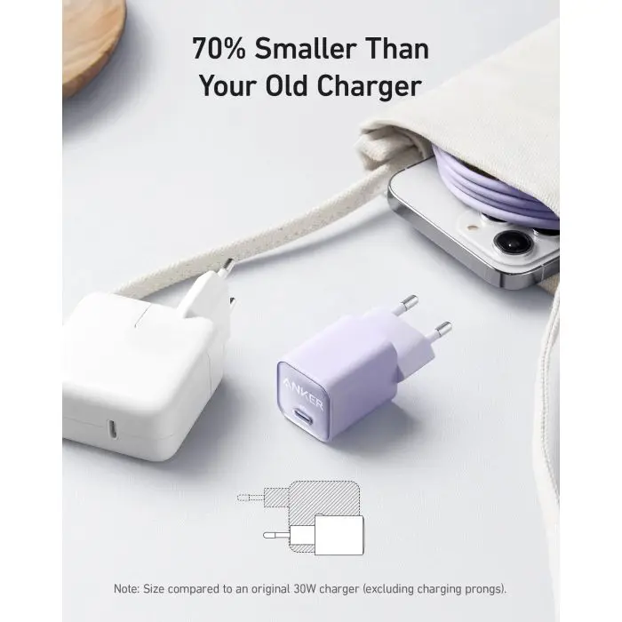 Anker Nano 3 (511) USB-C charger 30W, white