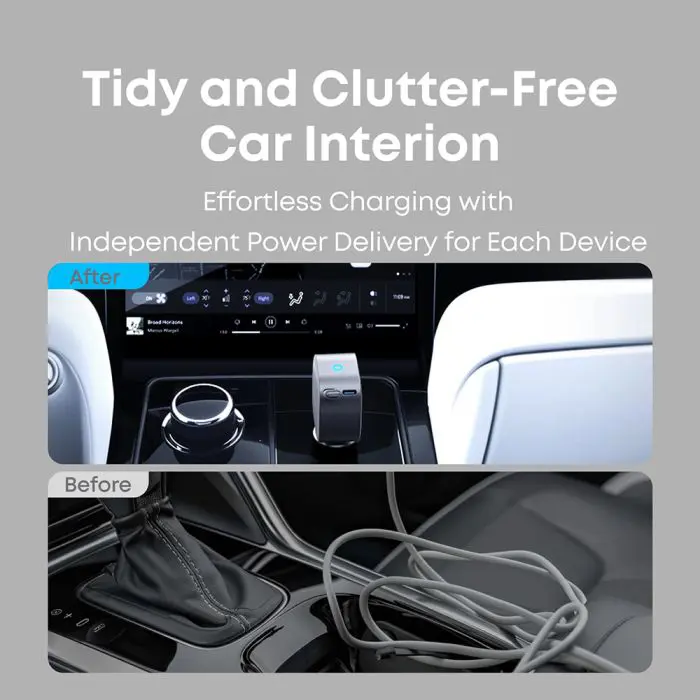 Anker Nano 75W car charger with integrated cable