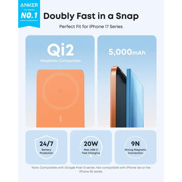 Anker Nano Powerbank Slim 5000 mAh, Orange