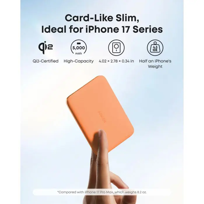 Anker Nano Powerbank Slim 5000 mAh, Orange