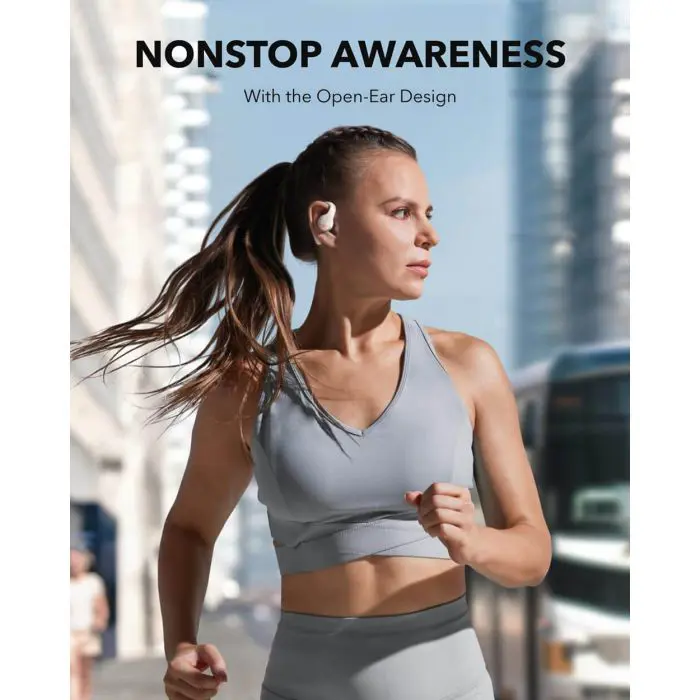 Anker Soundcore AeroFit Pro Wireless Headphones, White