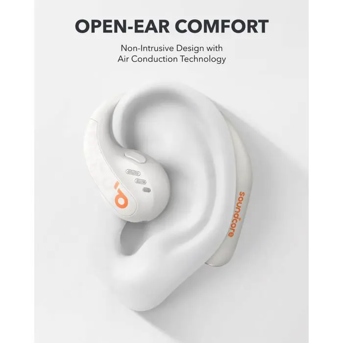 Anker Soundcore AeroFit Pro Wireless Headphones, White