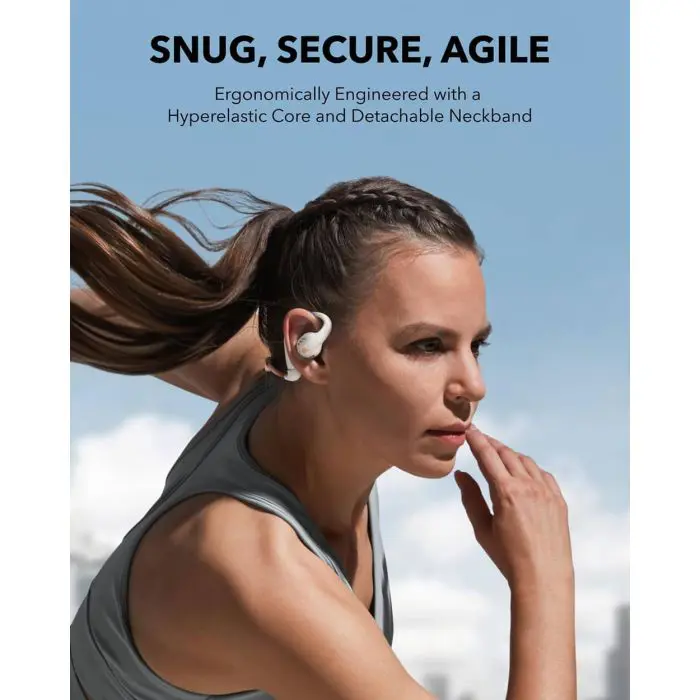 Anker Soundcore AeroFit Pro Wireless Headphones, White