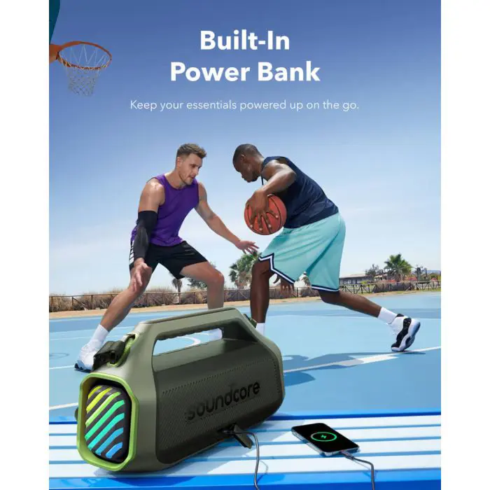 Anker Soundcore BOOM 2 Plus BT 6.0 Portable Bluetooth Speaker, Green