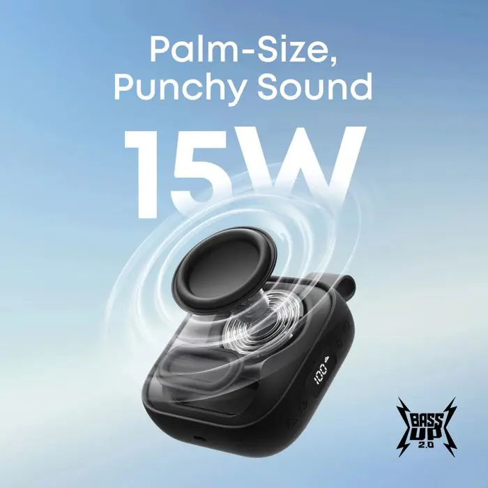 Anker Soundcore Boom Go 3i Portable Bluetooth Speaker, Black