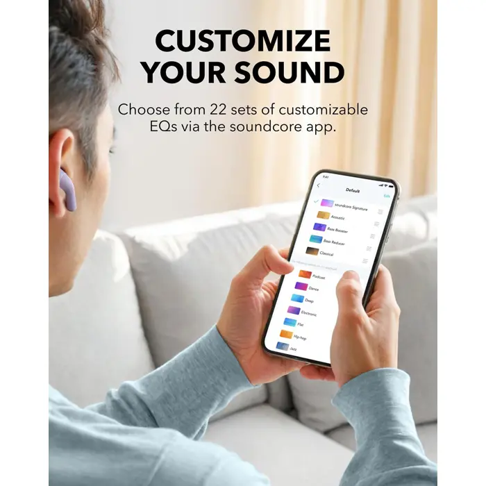 Anker Soundcore K20I wireless headset, purple