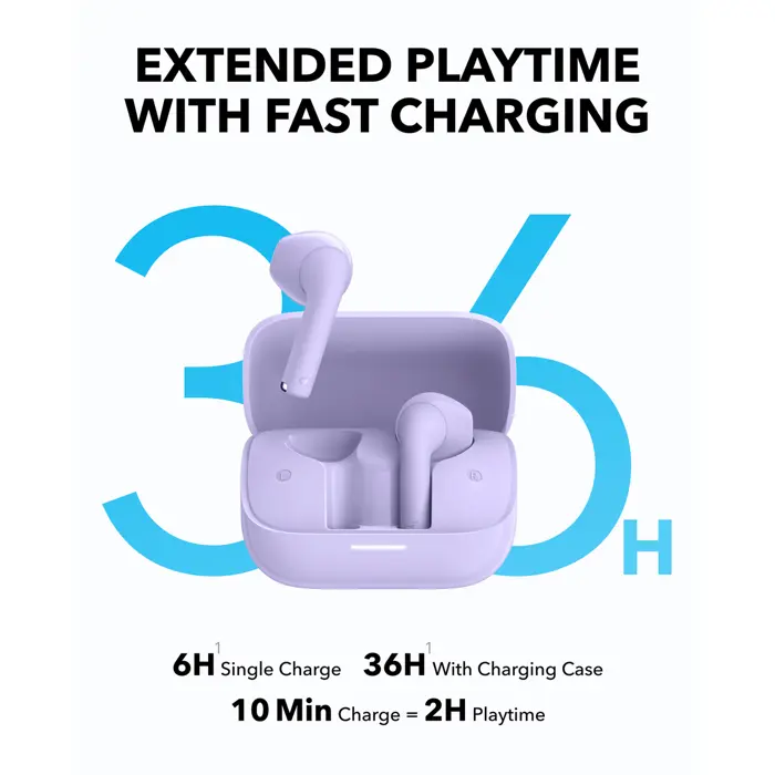 Anker Soundcore K20I wireless headset, purple