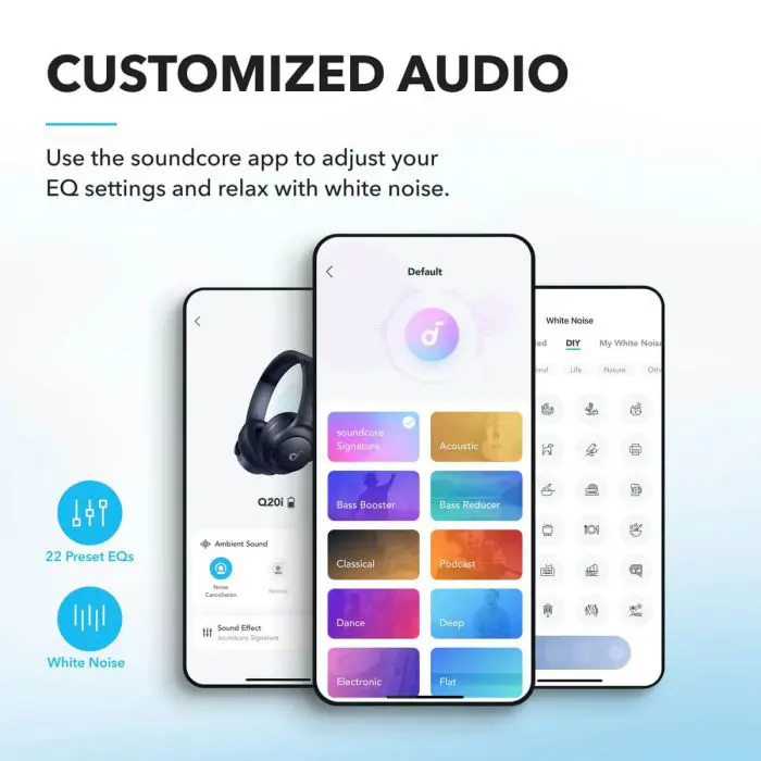 Anker Soundcore Q20i Bluetooth headphones, blue
