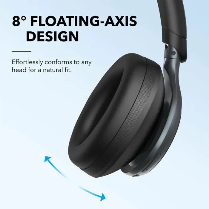 Anker Soundcore Space One over-ear Bluetooth headphones, black.