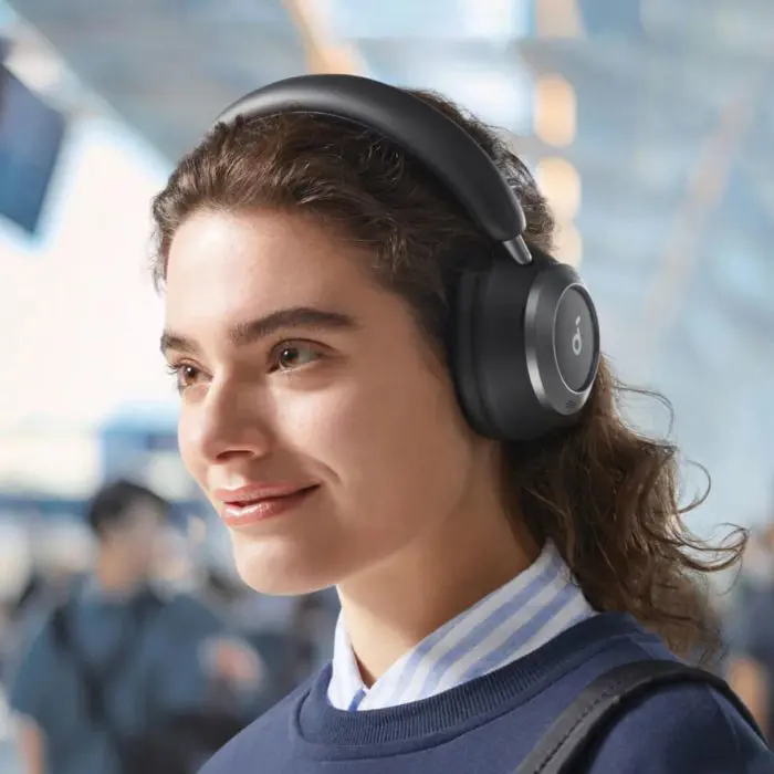 Anker Soundcore Space One Pro On-Ear Wireless Headphones, Black