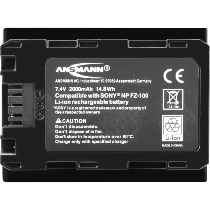 Ansmann A-Son NP FZ-100, camera battery (black)