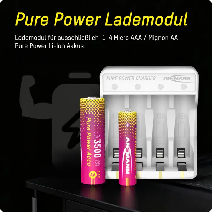 Ansmann Ansman lithium charger Pure Power Set + 4× Micro AA