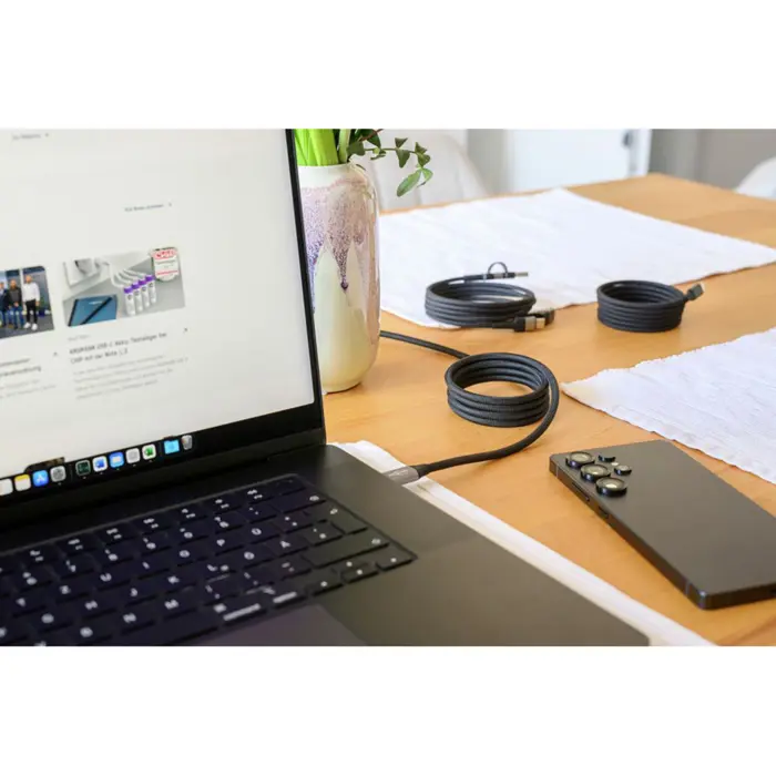 Ansmann Magnetic 4in1 charging cable (black, USB-A / USB-C / Lightning)