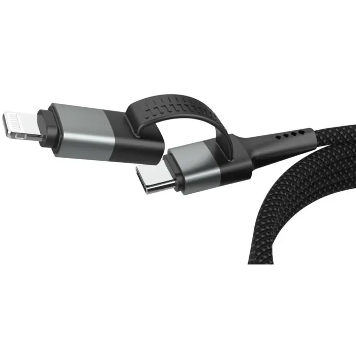 Ansmann Magnetic 4in1 charging cable (black, USB-A / USB-C / Lightning)
