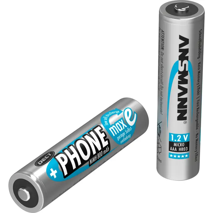 Ansmann Micro NiMh battery 2xAAA 800mA