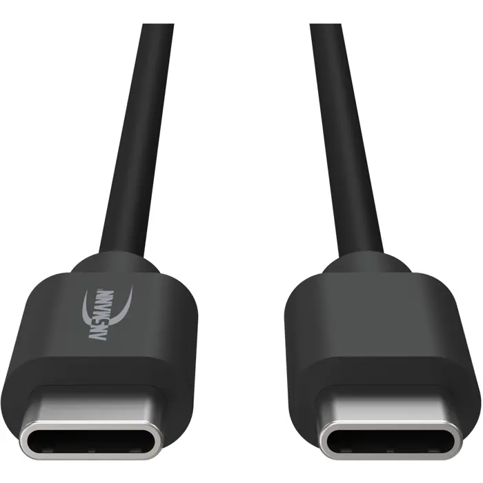 Ansmann USB 3.2 Gen 1 cable, USB-C plug > USB-C plug (black, 2 meters, charging with up to 60 watts)