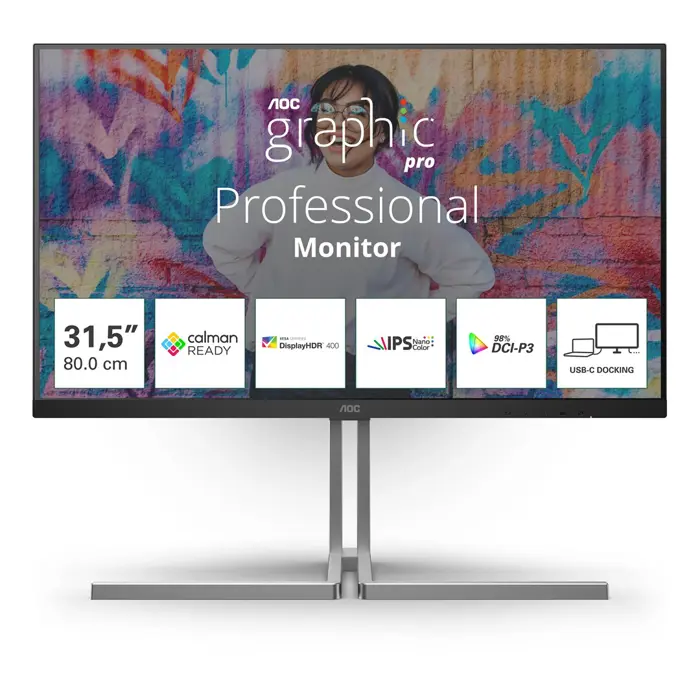 AOC 80,0cm (32") U32U3CV 16:09 2xHDMI+DP+USB-C 4K IPS bl.