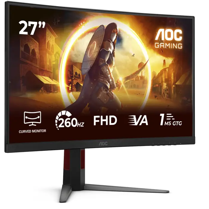 AOC AGON C27G4Z2 (68.5 cm (27 inches), black (matt), FullHD, Fast-VA, HDMI, DP, 240Hz panel)