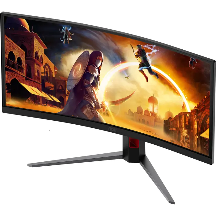 AOC AGON CU34G4CA (86.4 cm (34 inches), black, WQHD, Fast-VA, curved, USB hub, KVM, 180Hz panel)