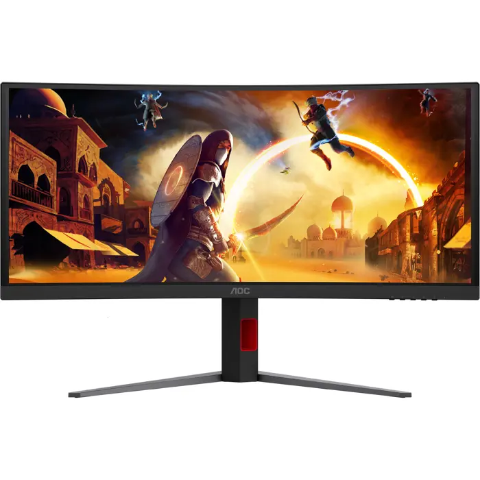 AOC AGON CU34G4CA (86.4 cm (34 inches), black, WQHD, Fast-VA, curved, USB hub, KVM, 180Hz panel)