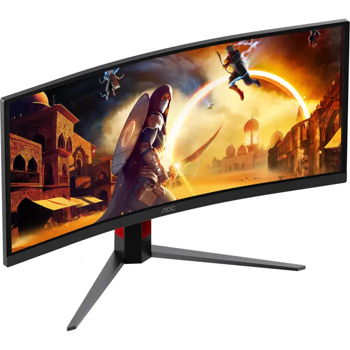 AOC AGON CU34G4CA (86.4 cm (34 inches), black, WQHD, Fast-VA, curved, USB hub, KVM, 180Hz panel)