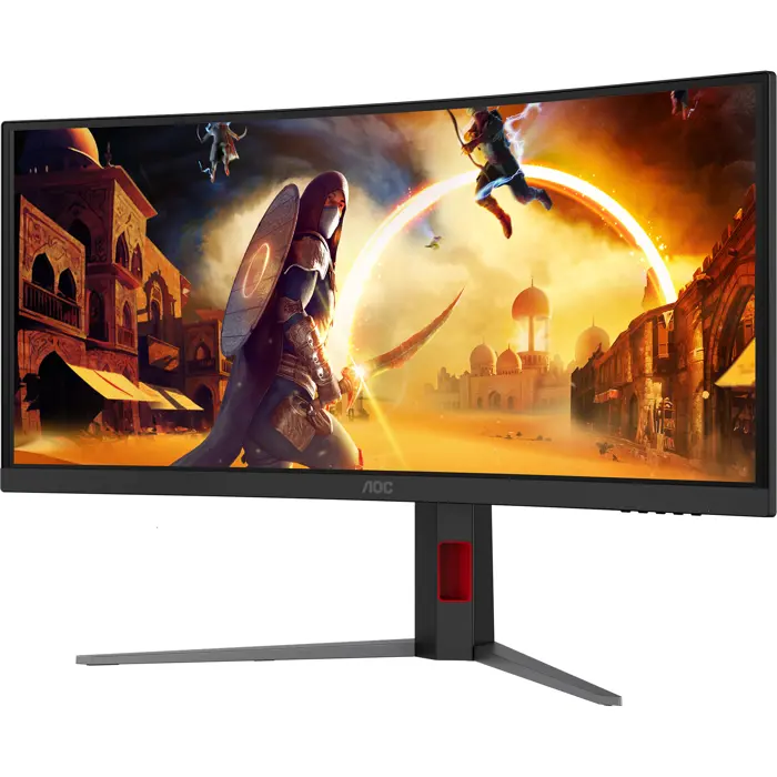 AOC AGON CU34G4CA (86.4 cm (34 inches), black, WQHD, Fast-VA, curved, USB hub, KVM, 180Hz panel)