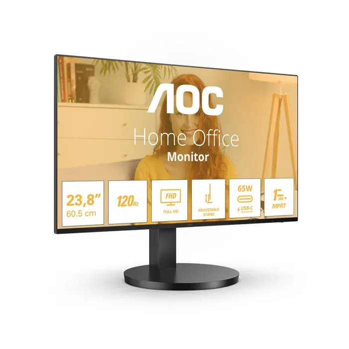 AOC B3 24B3CF2 computer monitor 60.5 cm (23.8") 1920 x 1080 pixels Full HD LED Black