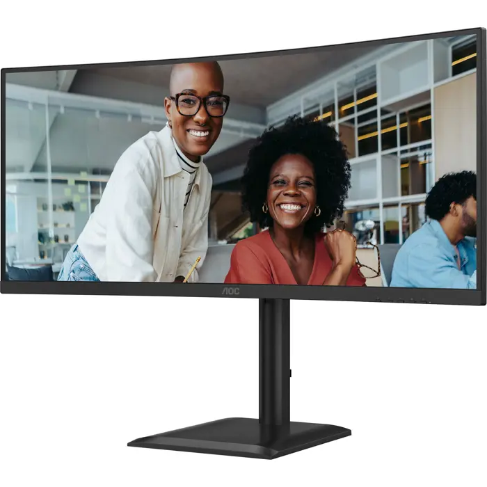 AOC CU34E4CV (86.4 cm (34 inches), black, WQHD, VA, HDMI, DP, USB-C, KVM, USB hub, 120Hz panel)