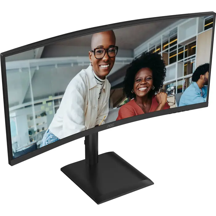 AOC CU34E4CV (86.4 cm (34 inches), black, WQHD, VA, HDMI, DP, USB-C, KVM, USB hub, 120Hz panel)