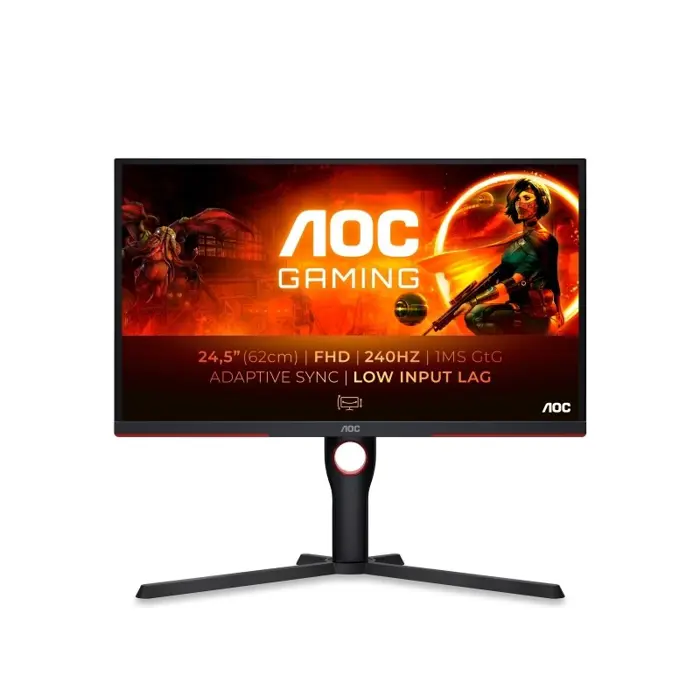 AOC G3 25G3ZM/BK computer monitor 62.2 cm (24.5") 1920 x 1080 pixels Full HD Black, Red
