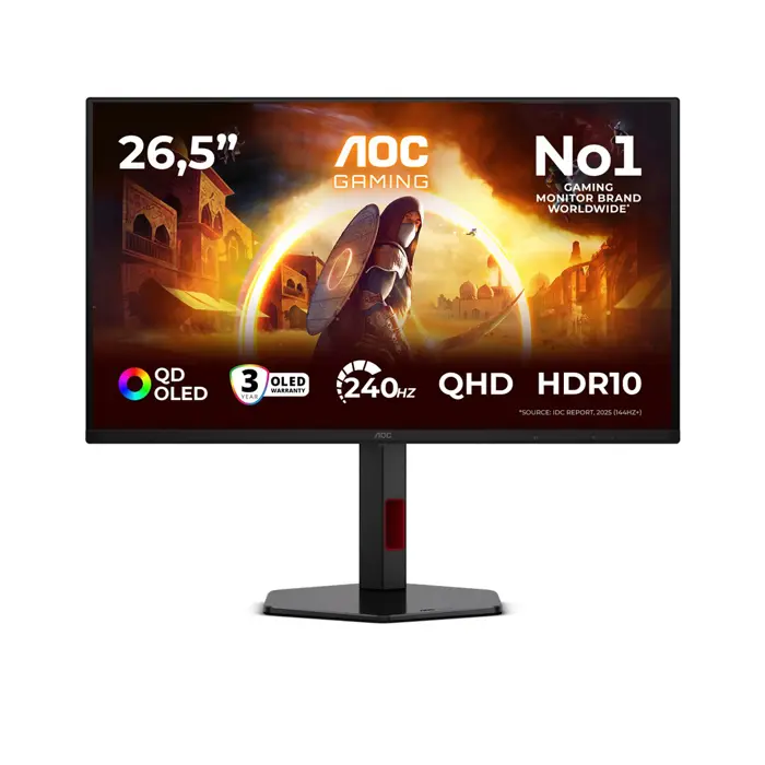 AOC G4 Q27G4ZDR computer monitor 67.3 cm (26.5") 2560 x 1440 pixels Quad HD QD-OLED Black, Red
