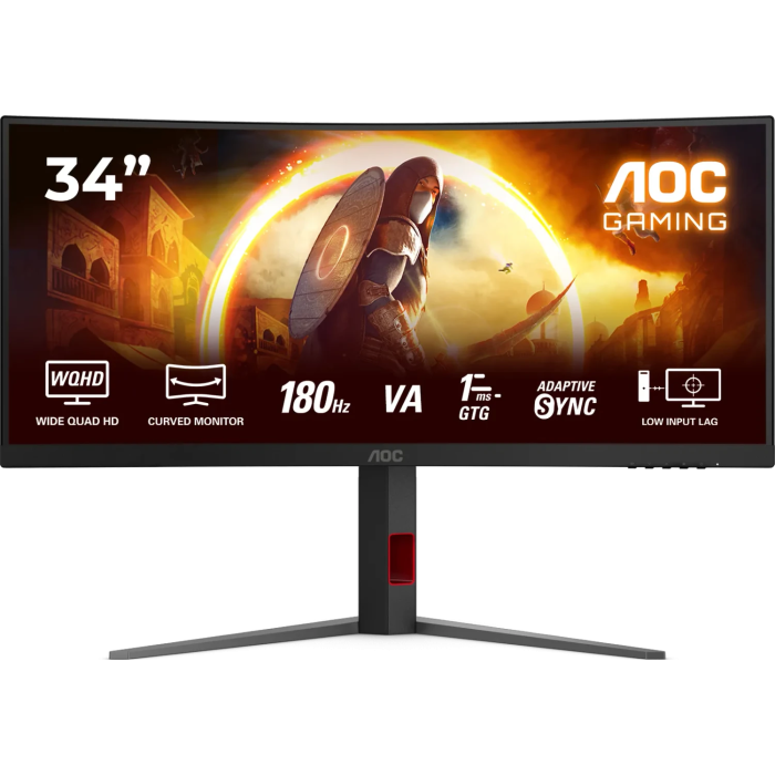 AOC Gaming CU34G4 34" WQHD 3440 x 1440 1ms 180Hz HDR10 ukrivljen monitor