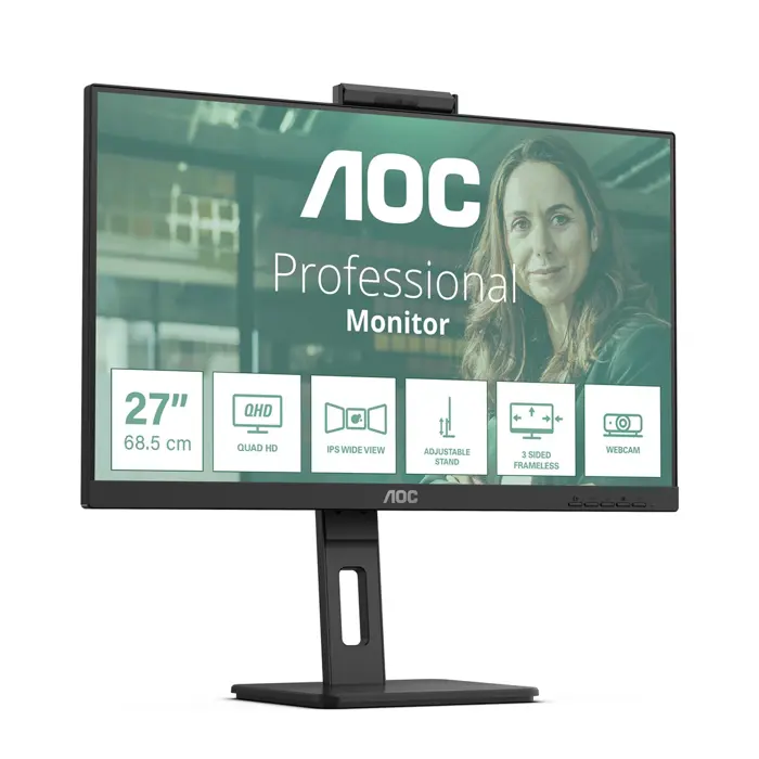 AOC Q27P3QW computer monitor 68.6 cm (27") 2560 x 1440 pixels Quad HD Black