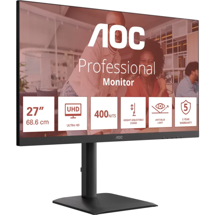 AOC U27E4CV 27" IPS UHD 60Hz USB-C PD poslovni monitor