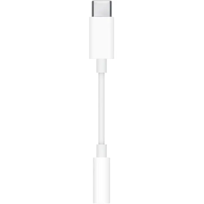 Apple USB headphone adapter, USB-C plug > 3.5mm jack socket (white, for headphones)