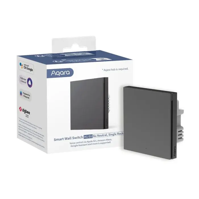 AQARA smart single wall switch H1 EU without neutral wire, WS-EUK01 GRAY