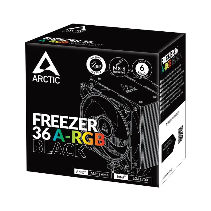 ARCTIC Freezer 36 A-RGB Black, cooler for INTEL/AMD desktop processors